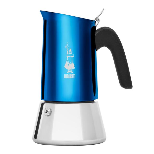 Cafetière induction 4 tasses Venus bleue en inox