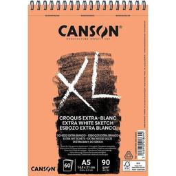 Bloc croquis XL EXTRA WHITE A5 60 feuilles 90g Blanc