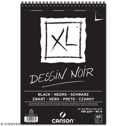 Carnet A4 Canson XL - Dessin noir - 40 feuilles