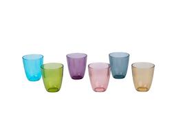 Cosy moments lot de 6 verres à eau colorés assorties 31 CL