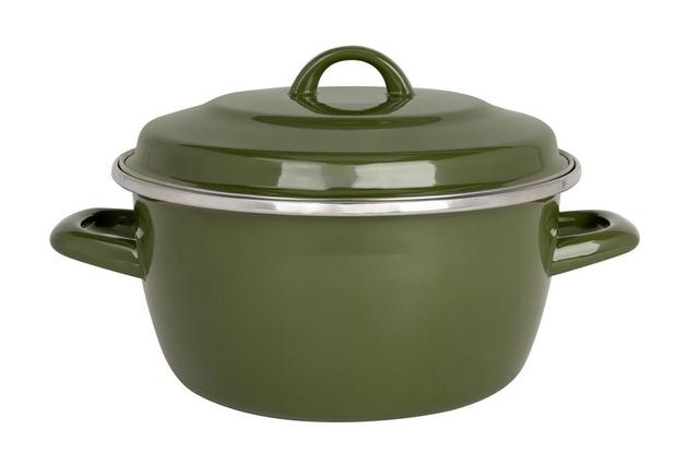 Cocotte Retro 2,9L Vert-Acier émaillé-Tous feux dont induction