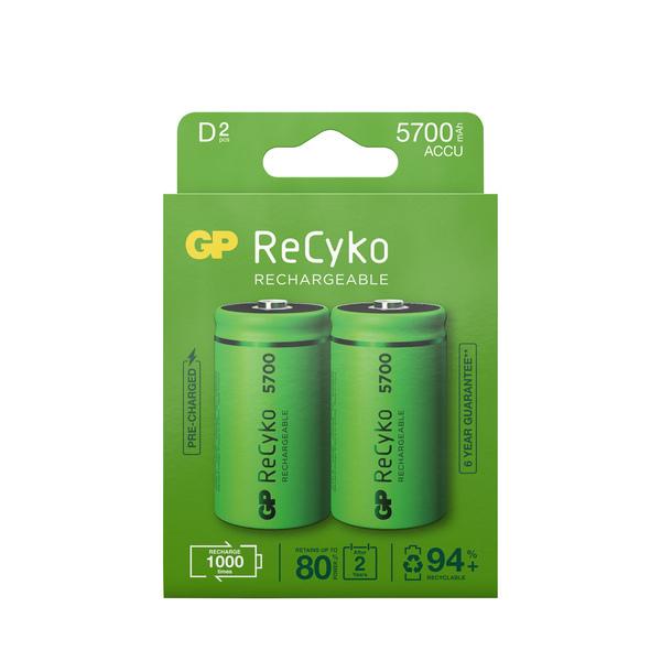 Pack de 2 piles rechargeables Recyko+ D/LR20 - 5700mAh