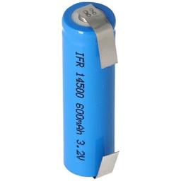 Batterie solaire 3,2 volts Lithium IFR 14500 AA 600mAh Batterie