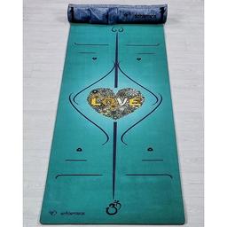 Tapis yoga marqueurs 3 plis vert + Sac