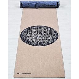 Tapis yoga chanvre Fleur de vie + sac