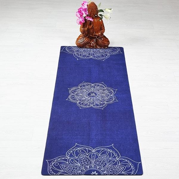 Tapis yoga latex & suede Mandala + Sac