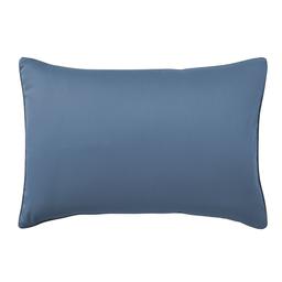 Taie d'oreiller unie en satin de coton bleu marine 50x70