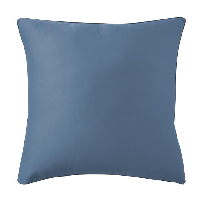 Taie d'oreiller unie en satin de coton bleu marine 64x64