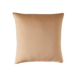 Taie d'oreiller unie en satin de coton beige 64x64