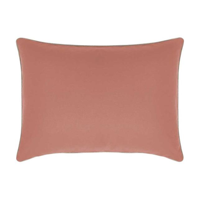 Taie d'oreiller unie en coton terracotta 50x70