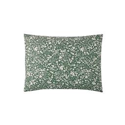 Taie d'oreiller en percale de coton vert 50x75