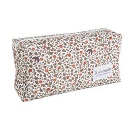 Trousse de toilette imprimée en coton multicolore 25x10