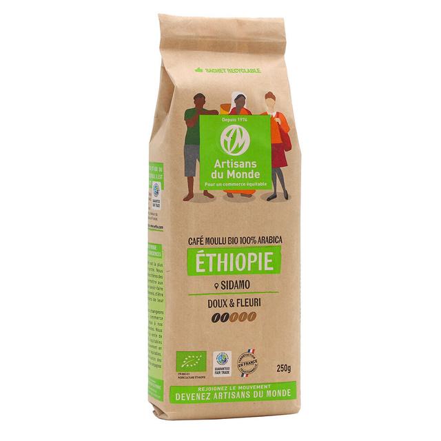 Café moulu Ethiopie 100% Arabica équitable 250g