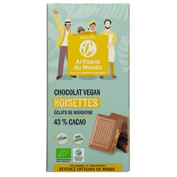 Chocolat vegan noisettes et éclats de nougatine 100g