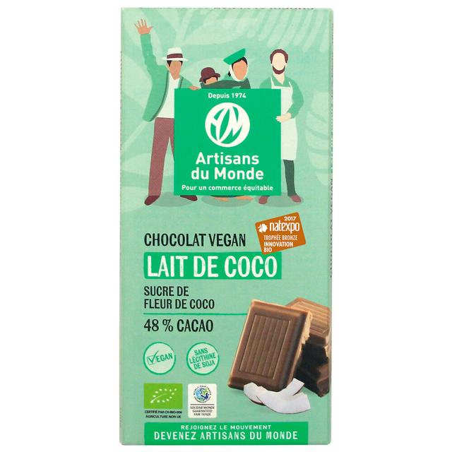 Chocolat au lait de coco équitable 100g