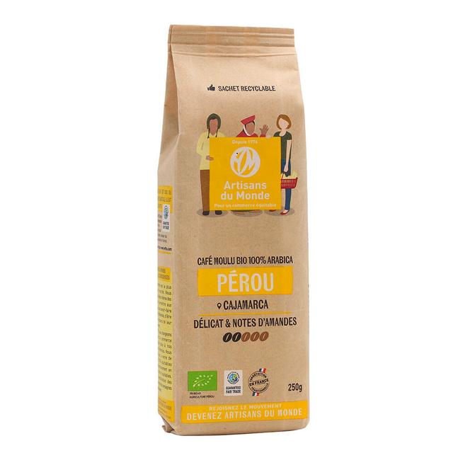 Café moulu Pérou 100% Arabica équitable 250g