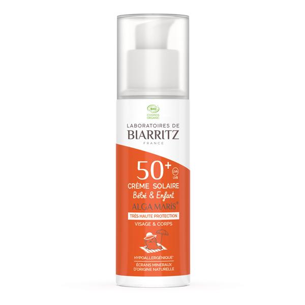 Crème solaire Bébé et enfant SPF50+ 100ml