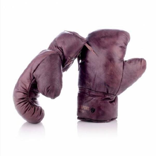 Gants de Boxe en Cuir Vintage - Chocolat.