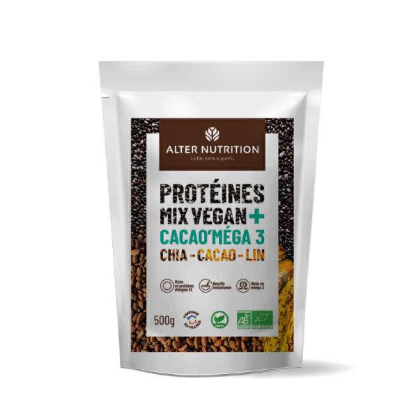 Protéine + Bio Cacao mega 3 Chia Cacao Linformat 500g