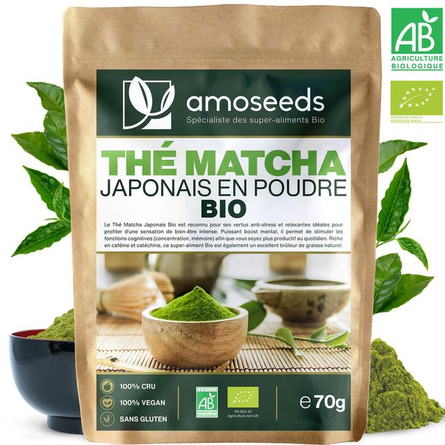 Thé Matcha Japonais en Poudre Bio 70g