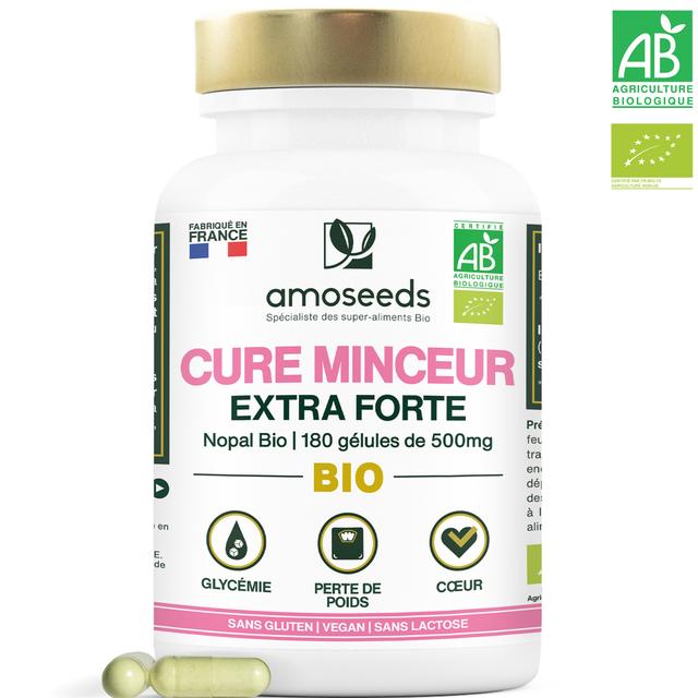 Cure Minceur Bio | Extra Forte | Nopal Bio | 180 gélules