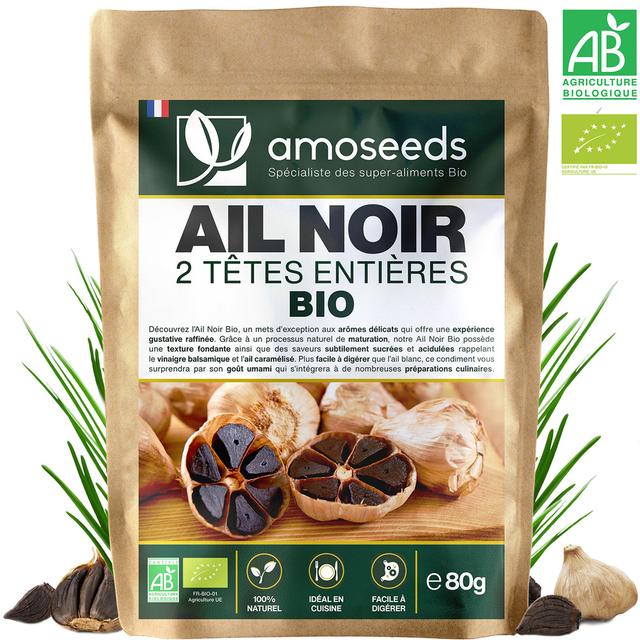 Ail Noir Bio | 2 têtes Entières