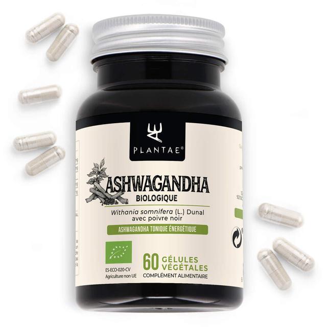 Ashwagandha + * 60 gélules * Extrait d'ashwagandha + poivre noir