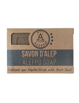 Savon d'Alep exfoliant 100g aux graines de nigelle | Alepeo