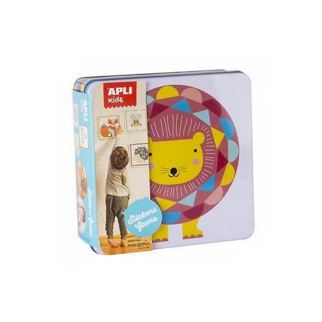 Jeu de gommettes Boite metal Lion