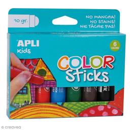 Gouache solide Color Sticks - Assortiment 6 couleurs