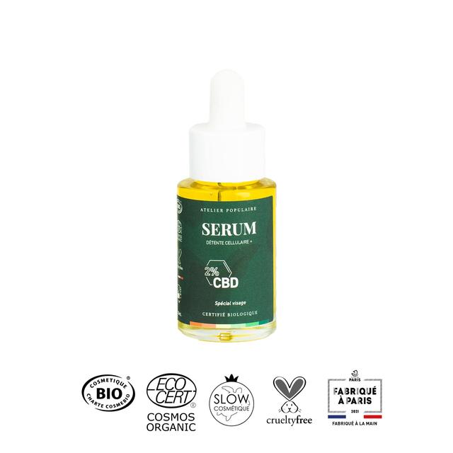 Sérum Détente Cellulaire + CBD Bio | 30mL