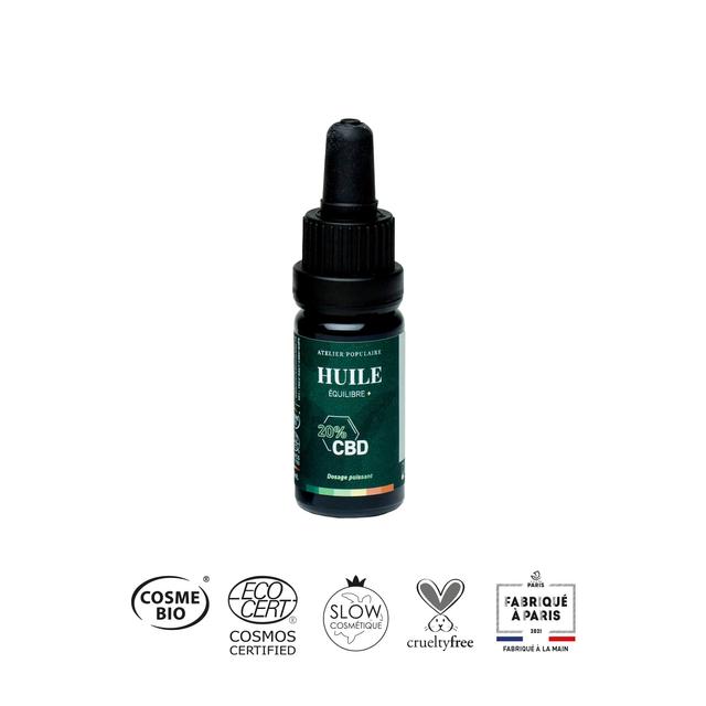 Huile Équilibre + 20% CBD Certifié Bio | 10 mL