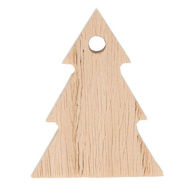 Guirlande 10 sapins en bois 5 cm