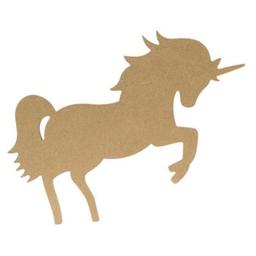 Silhouette en bois mdf Licorne - 25,5 cm