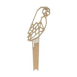 Silhouette en bois MDF origami - Perroquet 15 cm