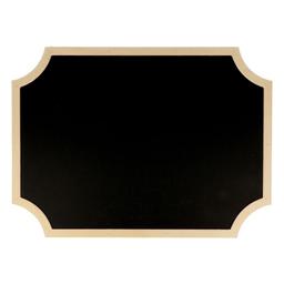 Tableau noir étiquette avec bordure bois 30 x 22 x 0,5 cm