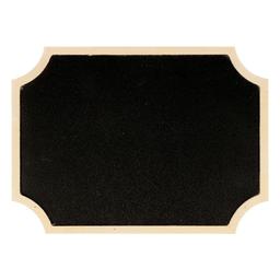 Tableau noir étiquette avec bordure bois 15 x 11 x 0,5 cm