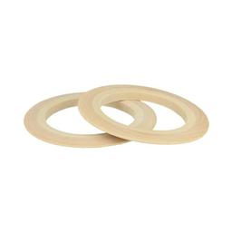 2 bracelets en bois plats 6,8 cm