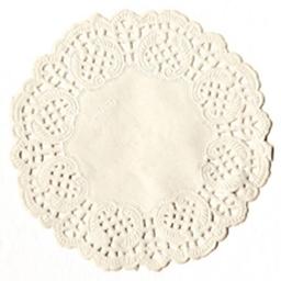 40 napperons en papier blancs Ø 9 cm