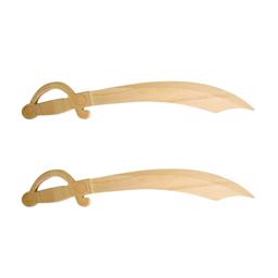 2 sabres en bois à décorer 55 cm