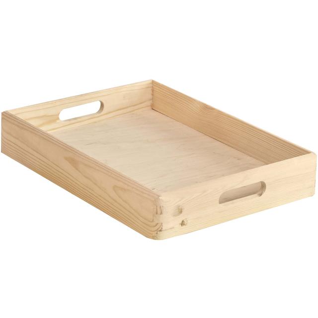 Caisse en bois de rangement 40 x 30 x 7 cm