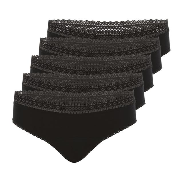 Lot de 5 slips pour les règles femme Coton bio Secret