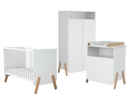 Chambre bébé lit, meuble à langer et armoire en bois PIRATE