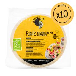 Feuilles de riz complet 28 cm - Colis 10 x 150 g