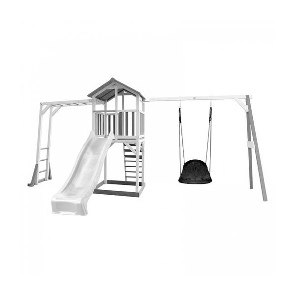 AXI Structure de jeu Beach Tower Blanc Gris cadre escalade