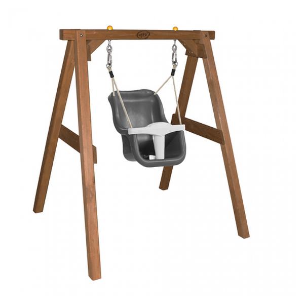 AXI Baby Swing Marron avec assise Gris et blanche