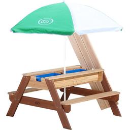 Nick Sand  and  Water Picnic Table marron avec parasol