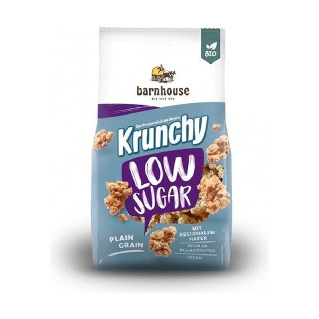 Muesli à l'avoine krunchy biologique à faible teneur en sucre