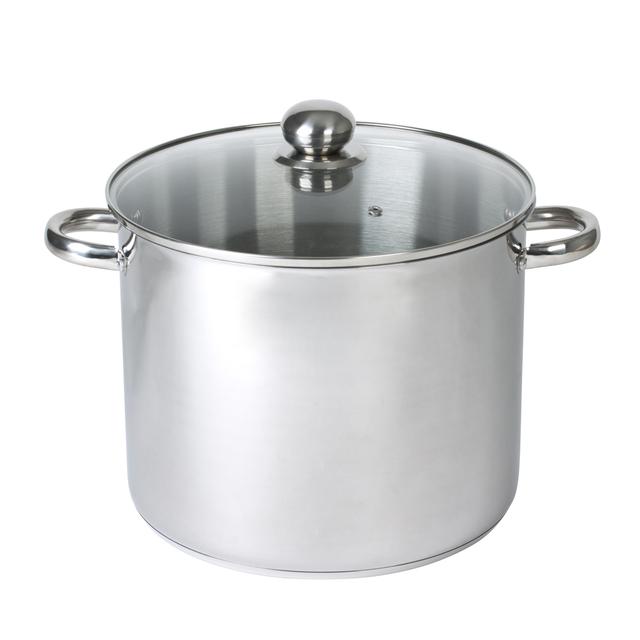 Traiteur 24 cm en inox avec couvercle en verre 9 litres