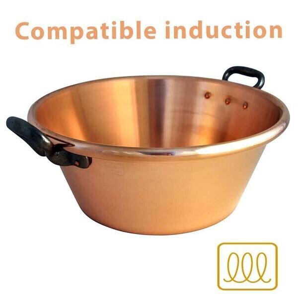 Bassine à confiture en cuivre Baumstal 26 cm - Induction